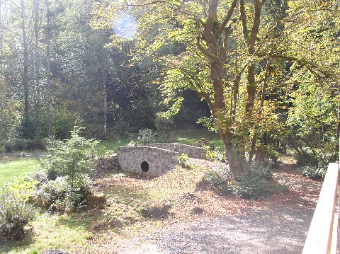 stone bridge out on the property